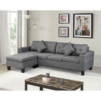 Canapé-lit futon convertible en similicuir gris/noir – 2 places
