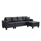 Canapé-lit futon convertible en similicuir gris/noir – 2 places