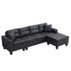 Canapé-lit futon convertible en similicuir gris/noir – 2 places