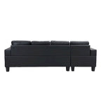 Canapé-lit futon convertible en similicuir gris/noir – 2 places