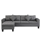Canapé-lit futon convertible en similicuir gris/noir – 2 places
