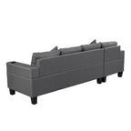 Canapé-lit futon convertible en similicuir gris/noir – 2 places