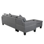 Canapé-lit futon convertible en similicuir gris/noir – 2 places