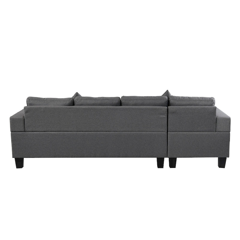 Canapé-lit futon convertible en similicuir gris/noir – 2 places