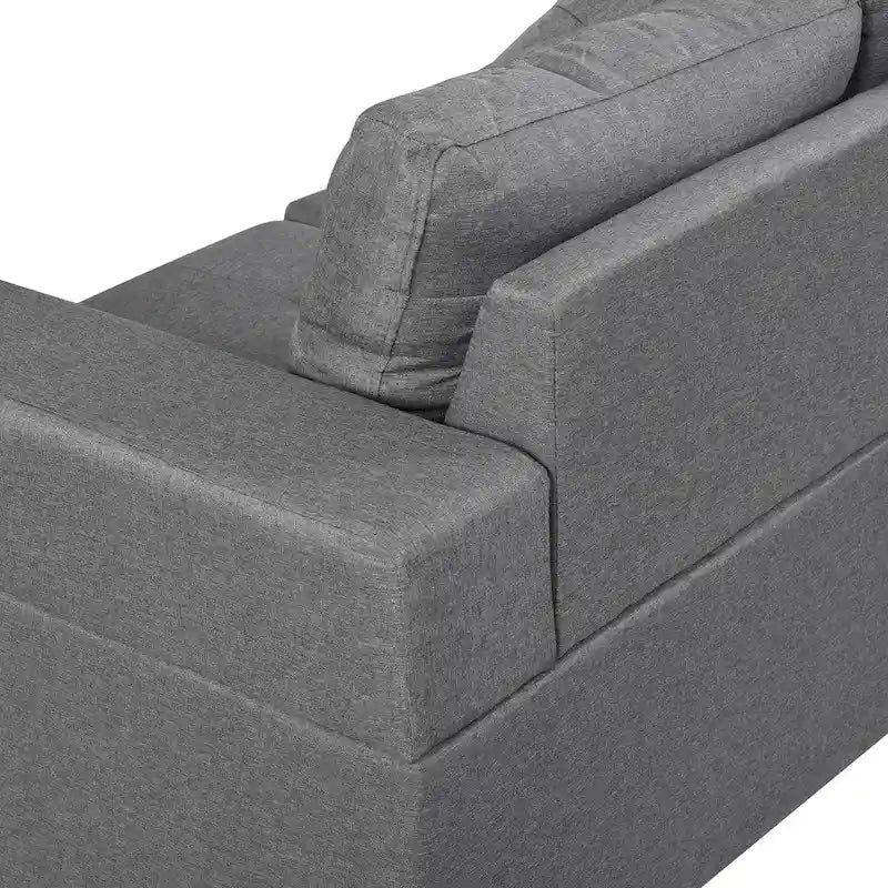 Canapé-lit futon convertible en similicuir gris/noir – 2 places