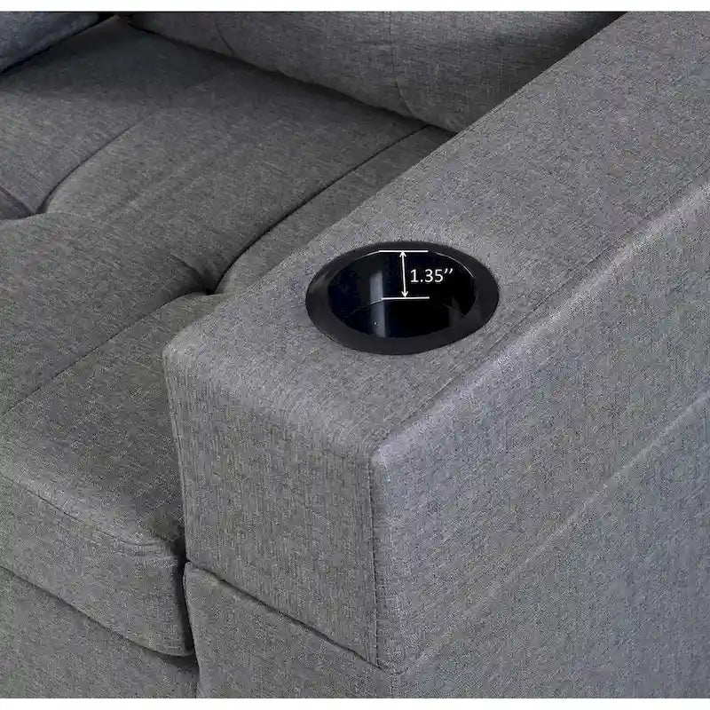 Canapé-lit futon convertible en similicuir gris/noir – 2 places