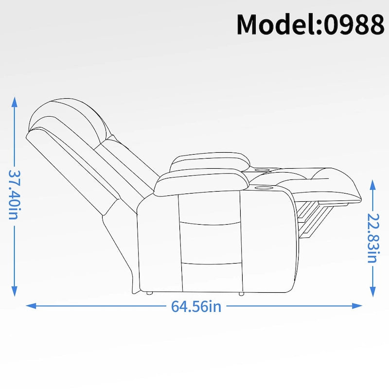 Fauteuil inclinable releveur avec massage et chauffage marron/noir – 1 place