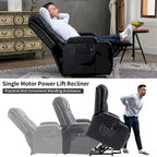 Fauteuil inclinable releveur avec massage et chauffage marron/noir – 1 place