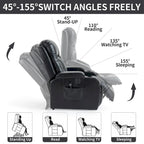 Fauteuil inclinable releveur avec massage et chauffage marron/noir – 1 place