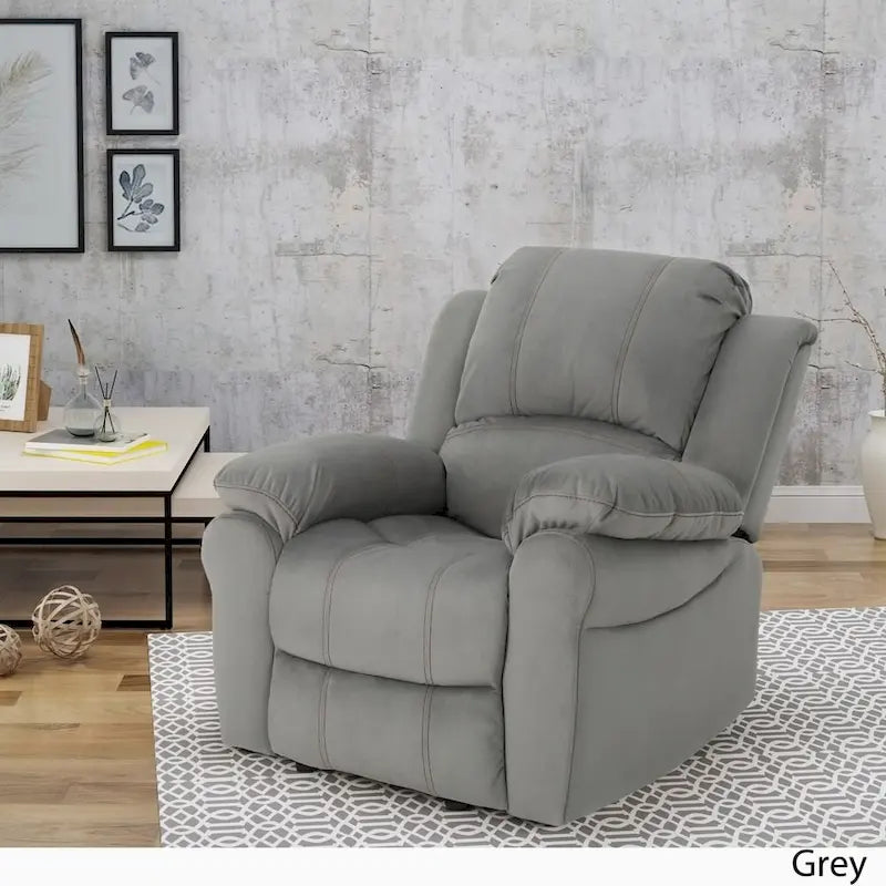 Fauteuil inclinable planeur en microfibre chocolat / gris et noir, 1 place
