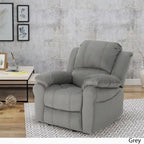 Fauteuil inclinable planeur en microfibre chocolat / gris et noir, 1 place