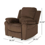 Fauteuil inclinable planeur en microfibre chocolat / gris et noir, 1 place
