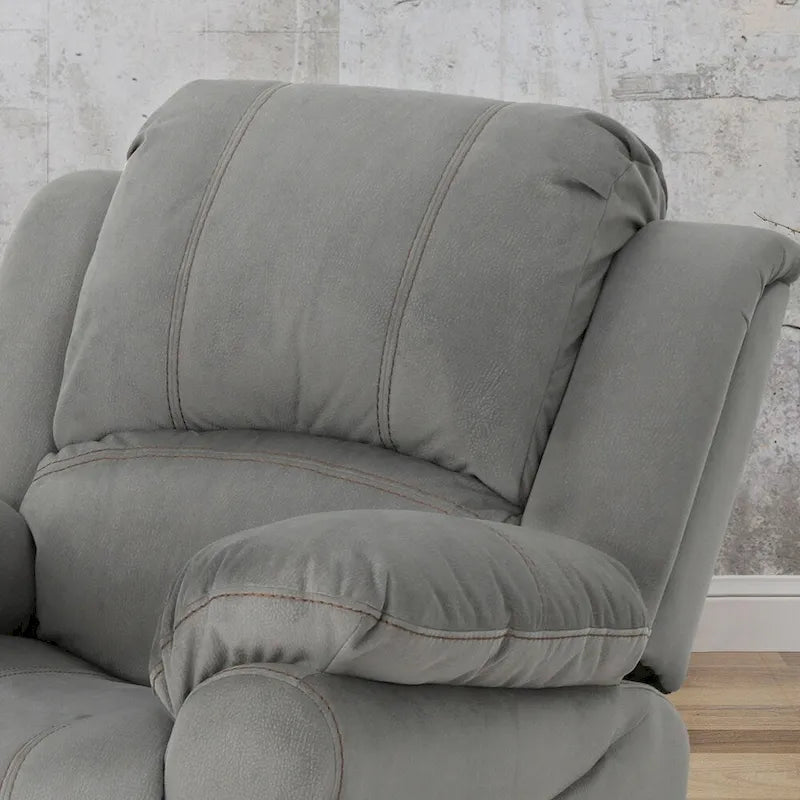 Fauteuil inclinable planeur en microfibre chocolat / gris et noir, 1 place