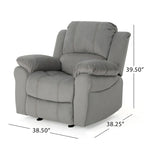 Fauteuil inclinable planeur en microfibre chocolat / gris et noir, 1 place