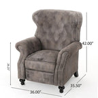 Fauteuil inclinable gris capitonné une place