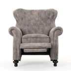 Fauteuil inclinable gris capitonné une place