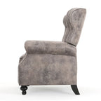 Fauteuil inclinable gris capitonné une place