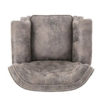Fauteuil inclinable gris capitonné une place