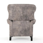 Fauteuil inclinable gris capitonné une place