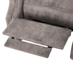 Fauteuil inclinable gris capitonné une place