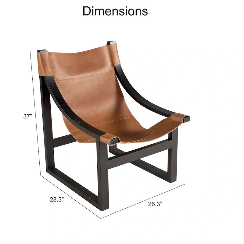 Fauteuil inclinable accent, cuir et chêne, pour 1 personne – naturel/bleu cobalt/noir