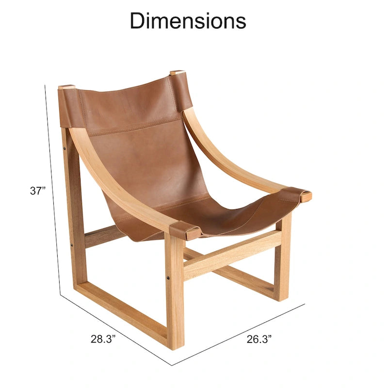 Fauteuil inclinable accent, cuir et chêne, pour 1 personne – naturel/bleu cobalt/noir