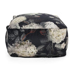 Pouf Cube Imprimé Floral — Noir / Gris, 1 place