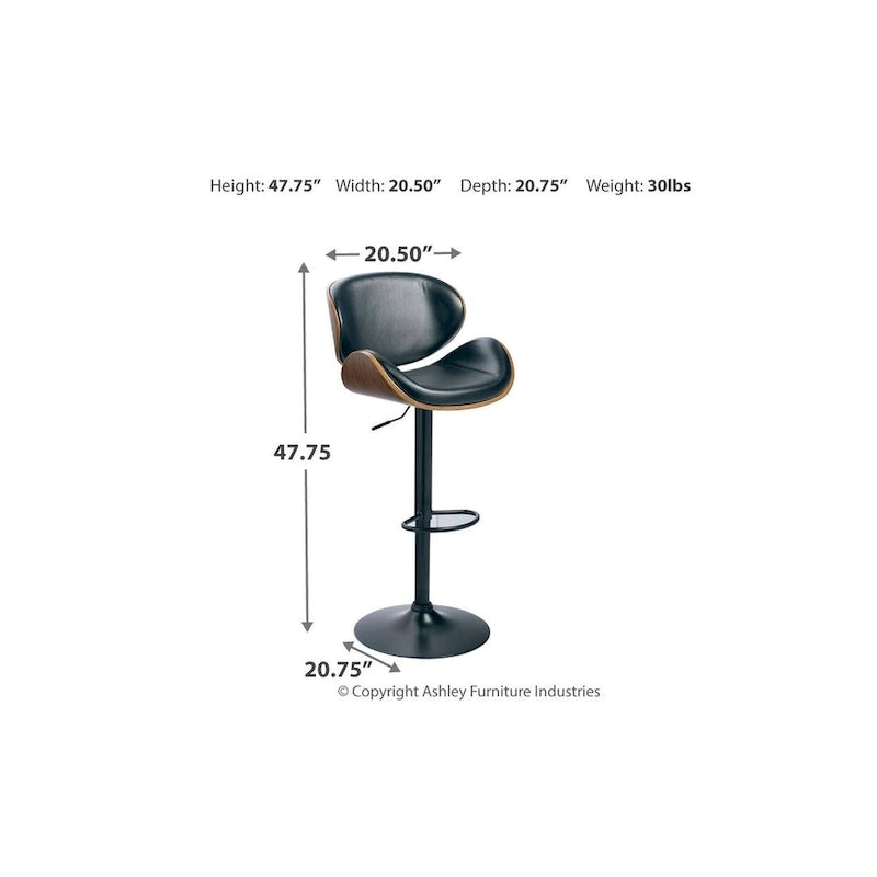 Tabouret de bar pivotant réglable en similicuir marron — Unité