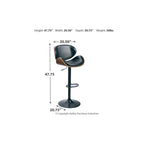 Tabouret de bar pivotant réglable en similicuir marron — Unité