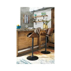 Tabouret de bar pivotant réglable en similicuir marron — Unité
