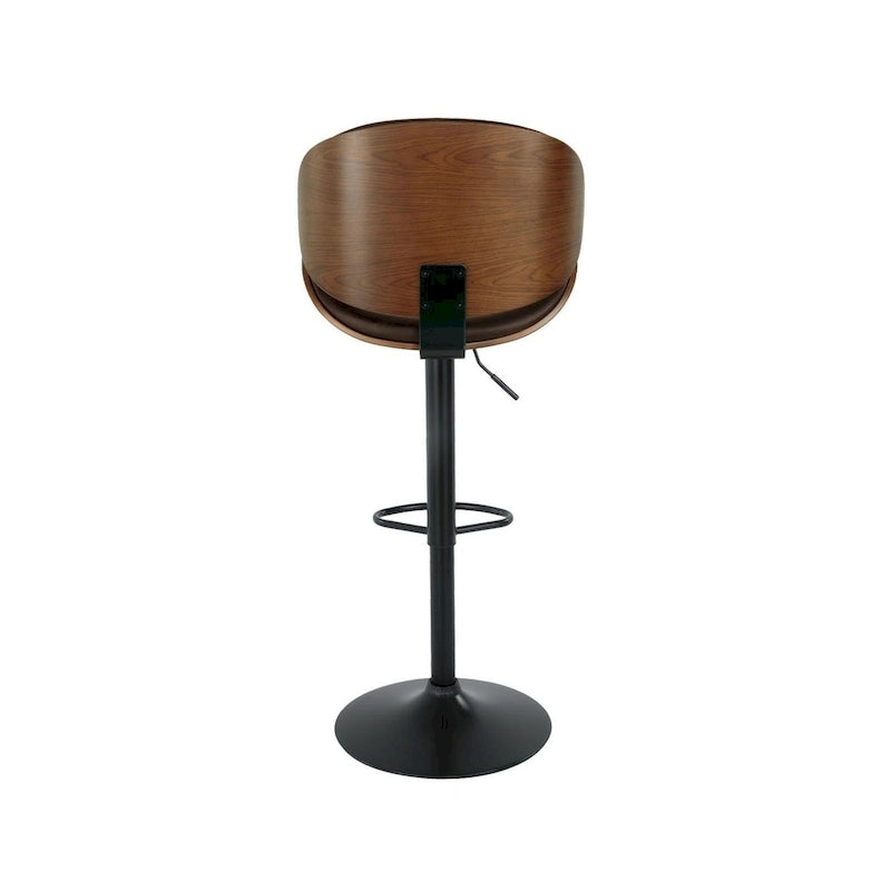 Tabouret de bar pivotant réglable en similicuir marron — Unité