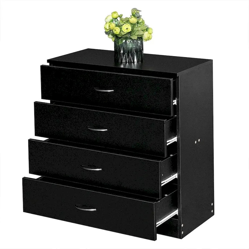 Commode 4 tiroirs noire / blanche