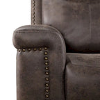 Ensemble canapé et causeuse inclinables en similicuir Mocha — 2 pièces, 4 places