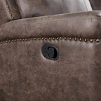 Ensemble canapé et causeuse inclinables en similicuir Mocha — 2 pièces, 4 places