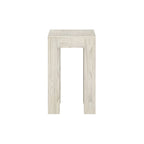 Table d'appoint rectangulaire Wirebrush, 25 po — Blanc côtier / Blond / Coquillage / Pacane