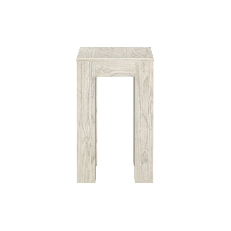 Table d'appoint rectangulaire Wirebrush, 25 po — Blanc côtier / Blond / Coquillage / Pacane