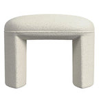 Pouf rond – Boucle crème / Velours moka / Boucle rose | 1 place