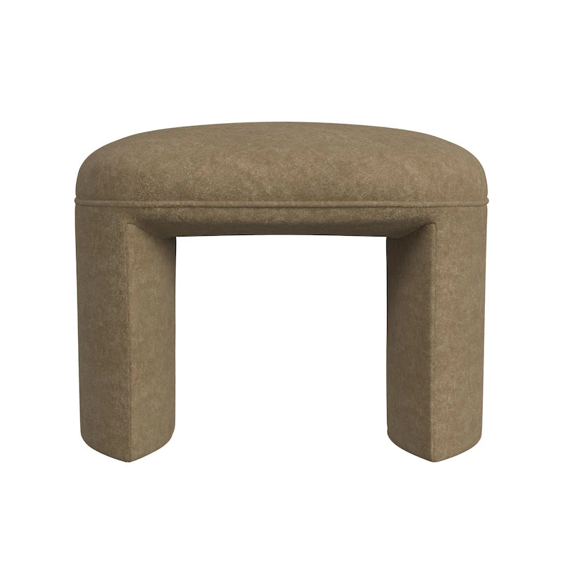 Pouf rond – Boucle crème / Velours moka / Boucle rose | 1 place