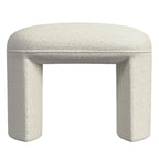 Pouf rond – Boucle crème / Velours moka / Boucle rose | 1 place