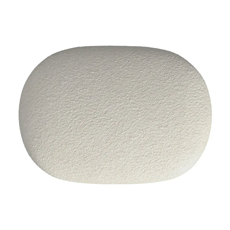 Pouf rond – Boucle crème / Velours moka / Boucle rose | 1 place