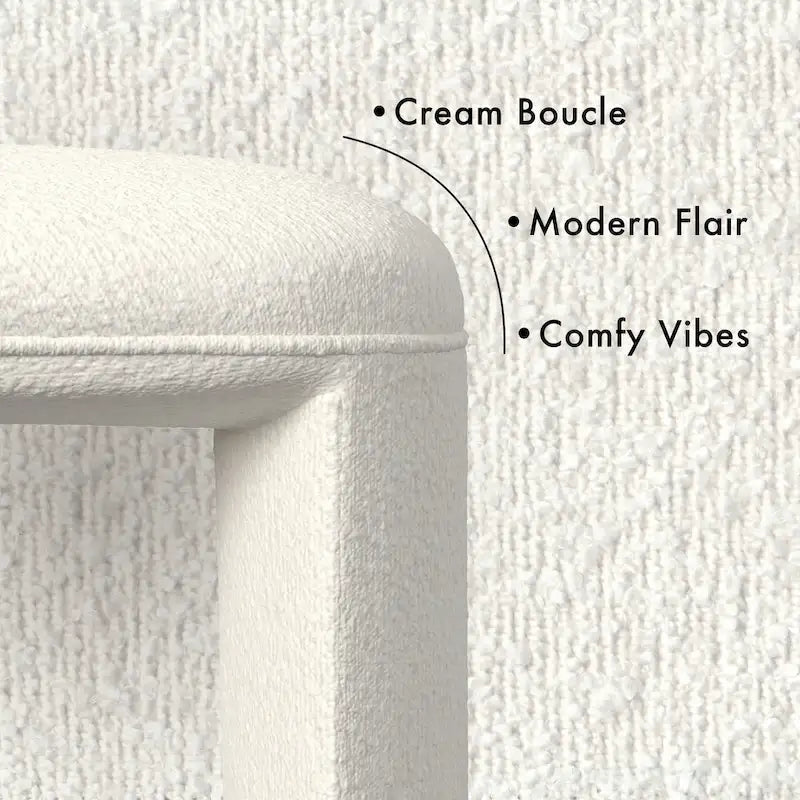 Pouf rond – Boucle crème / Velours moka / Boucle rose | 1 place