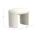 Pouf rond – Boucle crème / Velours moka / Boucle rose | 1 place