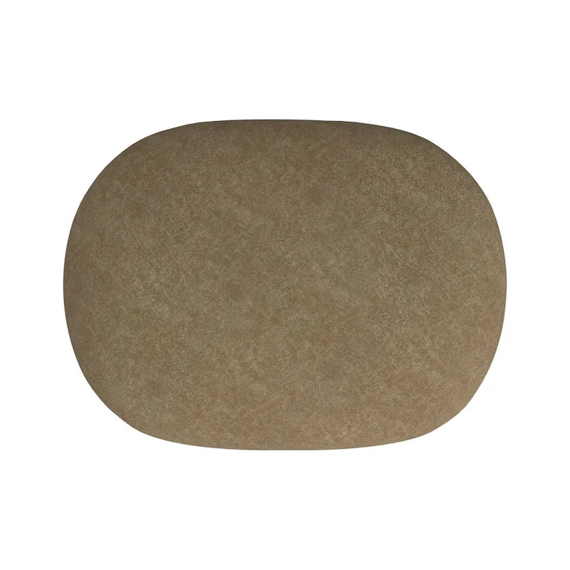 Pouf rond – Boucle crème / Velours moka / Boucle rose | 1 place