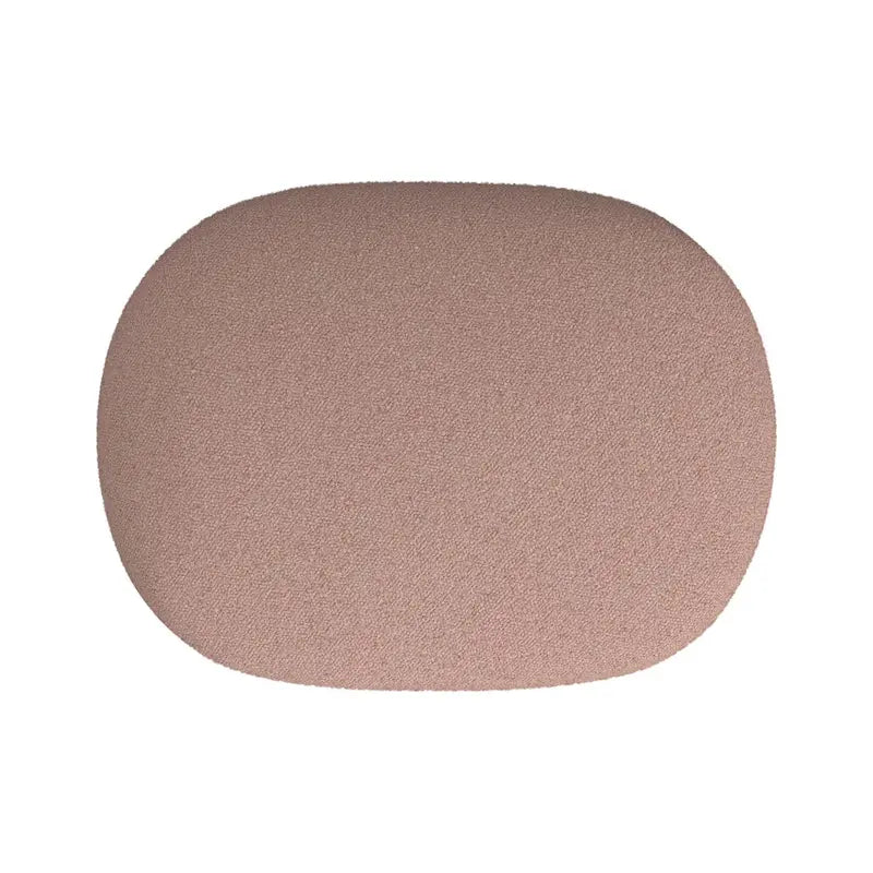Pouf rond – Boucle crème / Velours moka / Boucle rose | 1 place