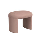 Pouf rond – Boucle crème / Velours moka / Boucle rose | 1 place
