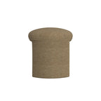 Pouf rond – Boucle crème / Velours moka / Boucle rose | 1 place