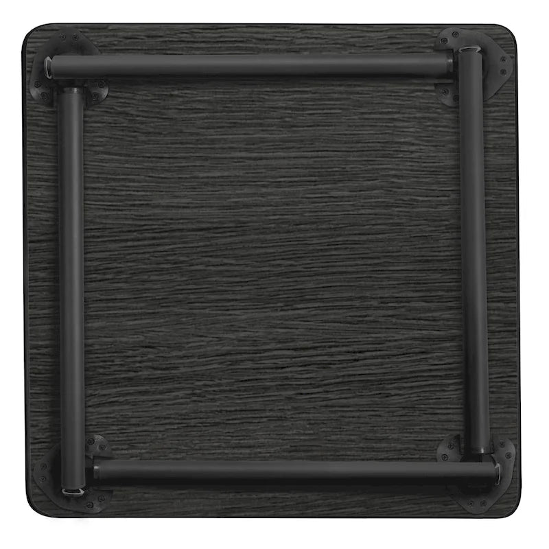 Table carrée pliante de 76 cm — Gris/Noir | Noyer Mocha | Érable | Acajou, 4 places