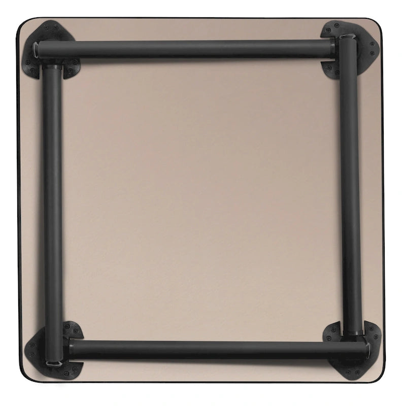 Table carrée pliante de 76 cm — Gris/Noir | Noyer Mocha | Érable | Acajou, 4 places