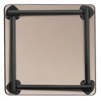 Table carrée pliante de 76 cm — Gris/Noir | Noyer Mocha | Érable | Acajou, 4 places
