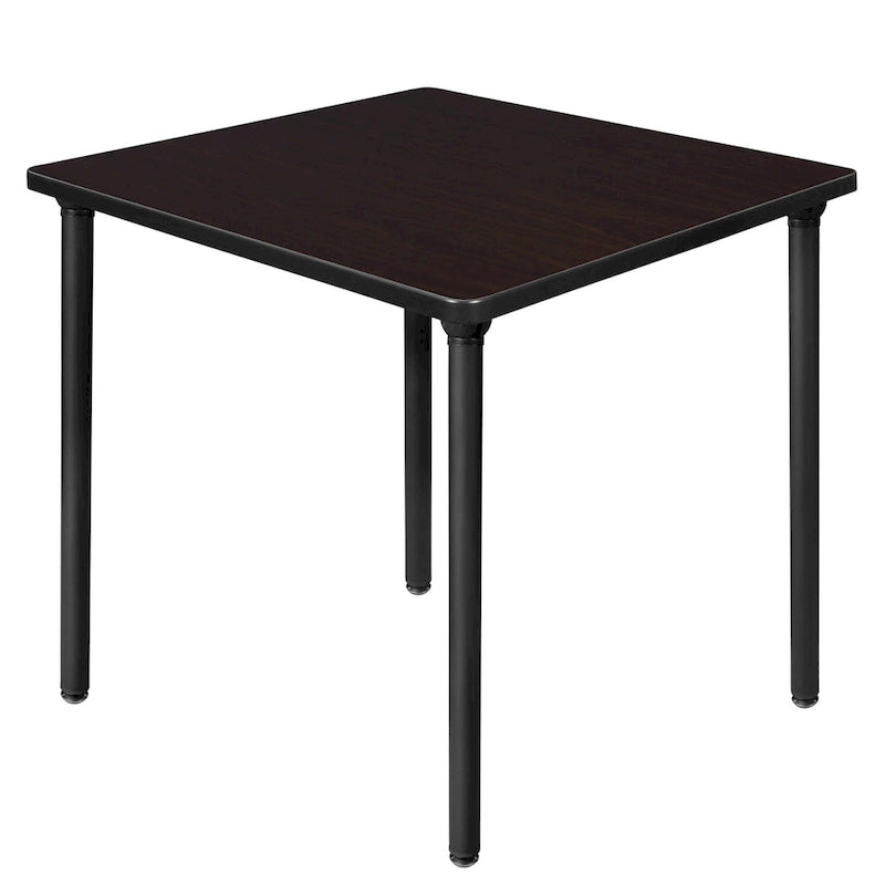 Table carrée pliante de 76 cm — Gris/Noir | Noyer Mocha | Érable | Acajou, 4 places